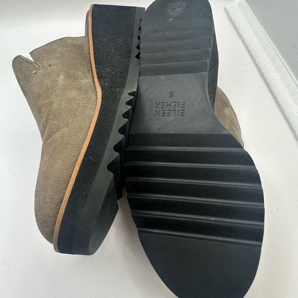 NWOT Eileen Fisher Loti Suede Clogs size 5 - Picture 5 of 6